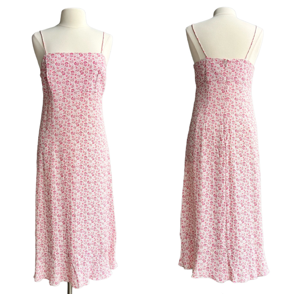 GAP Women's Pink Floral Print Summer Slip Dress size 10